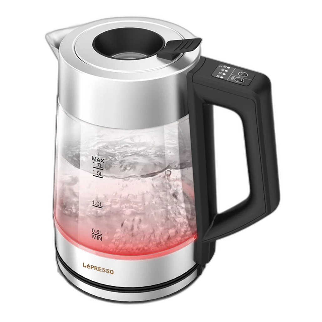 LePresso Multi-Temperature Illuminated Glass Kettle 1.7L