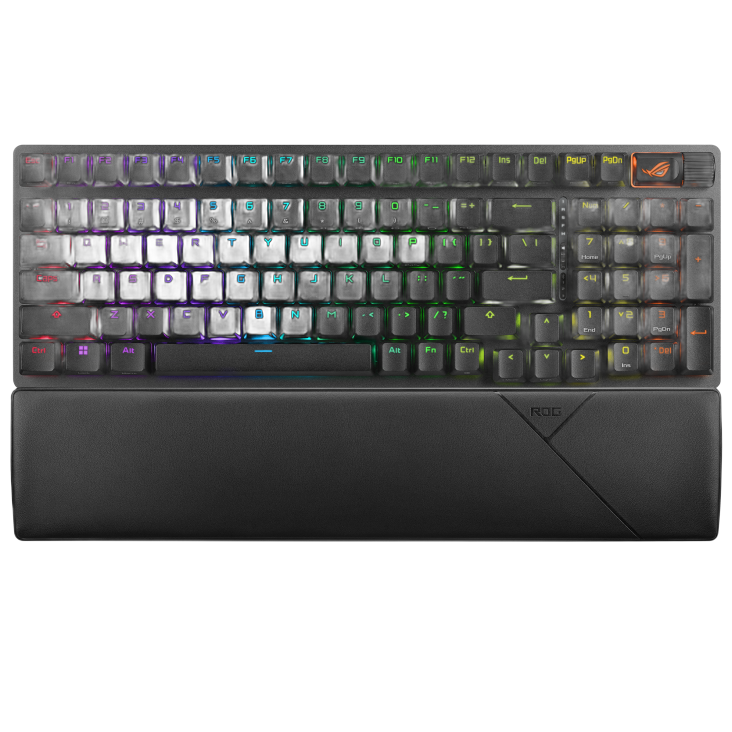 Asus ROG Strix Scope II 96 90MP0352-BKGA01, Wireless gaming keyboard, RGB, Intuitive Controls, Tri mode connectivity