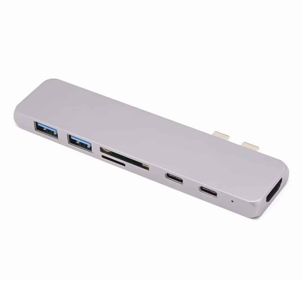 7-In-1 Dual USB TYPE-C Hub And Multi-Port Adapter