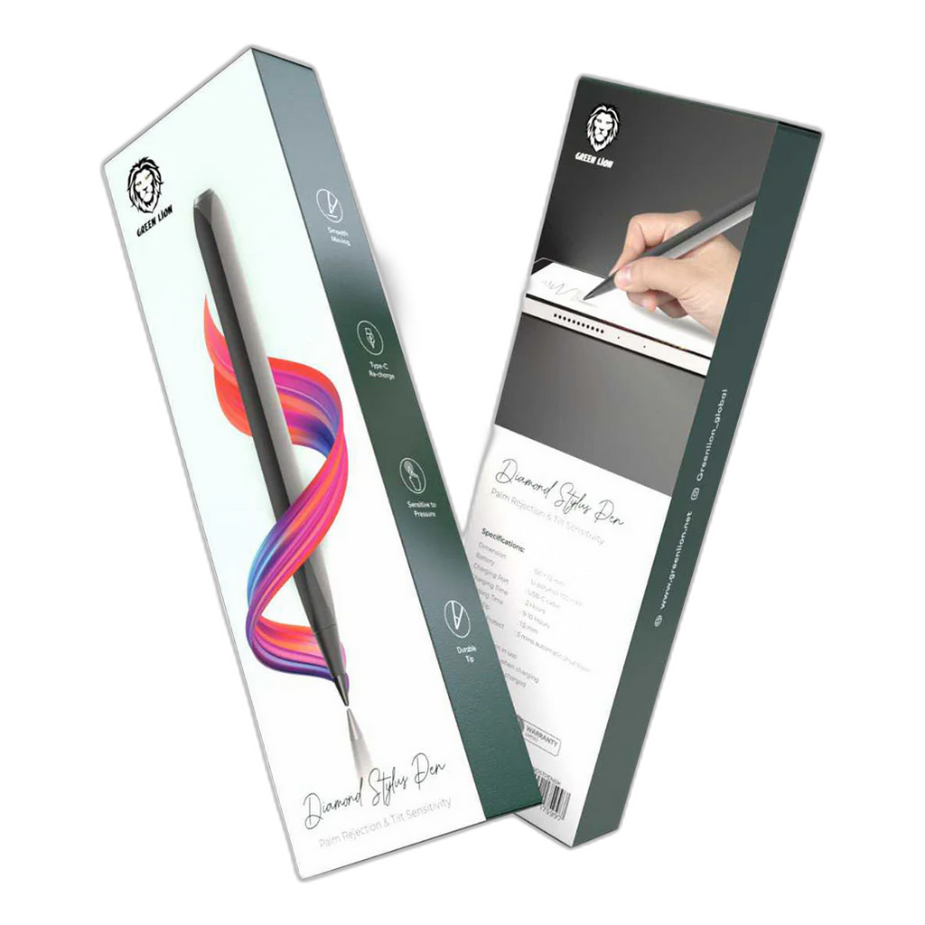 Green Lion Diamond Stylus Pen - Black - GNDSTPENBK.