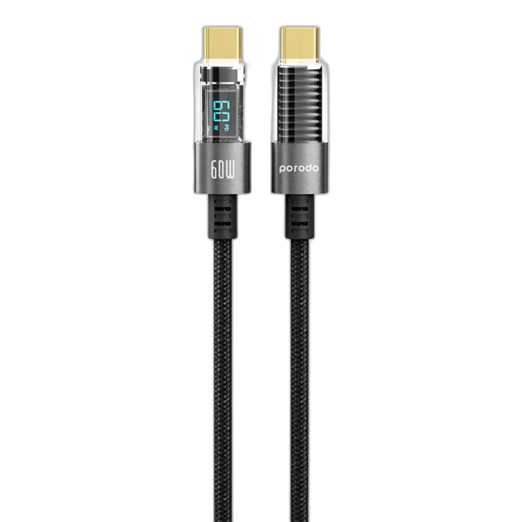 Porodo 60W USB-C to USB-C Braided Charging Cable