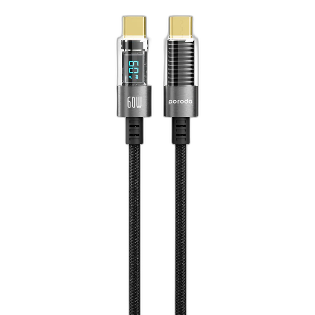 Porodo 60W USB-C to USB-C Braided Charging Cable