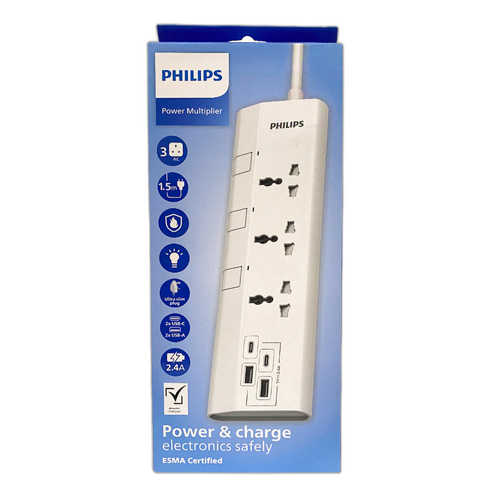 Philips 3-Way Universal Extension Cord