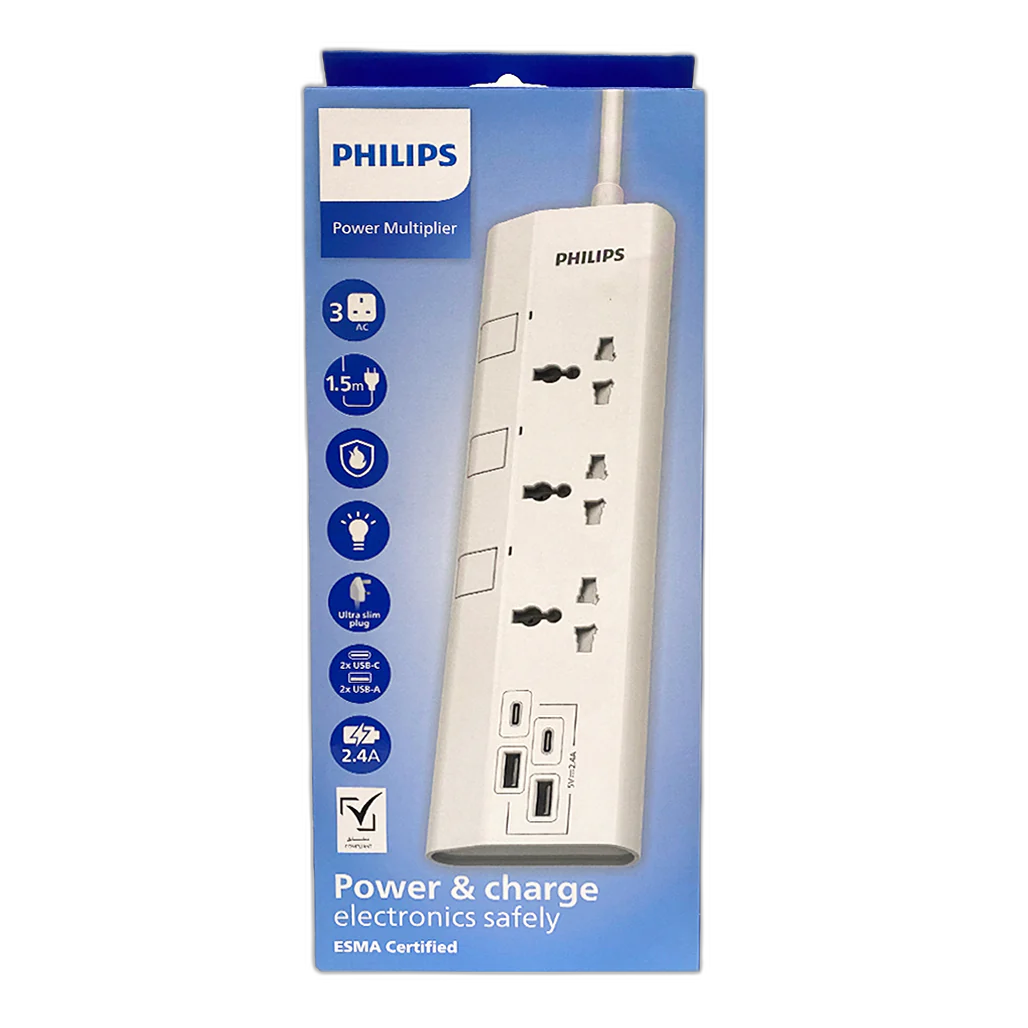 Philips 3-Way Universal Extension Cord