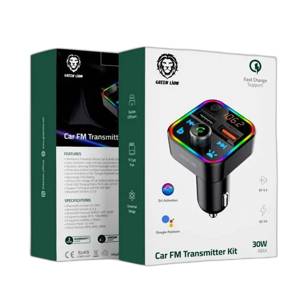 Green Lion GNCARTRKITBK Car FM Transmitter Kit