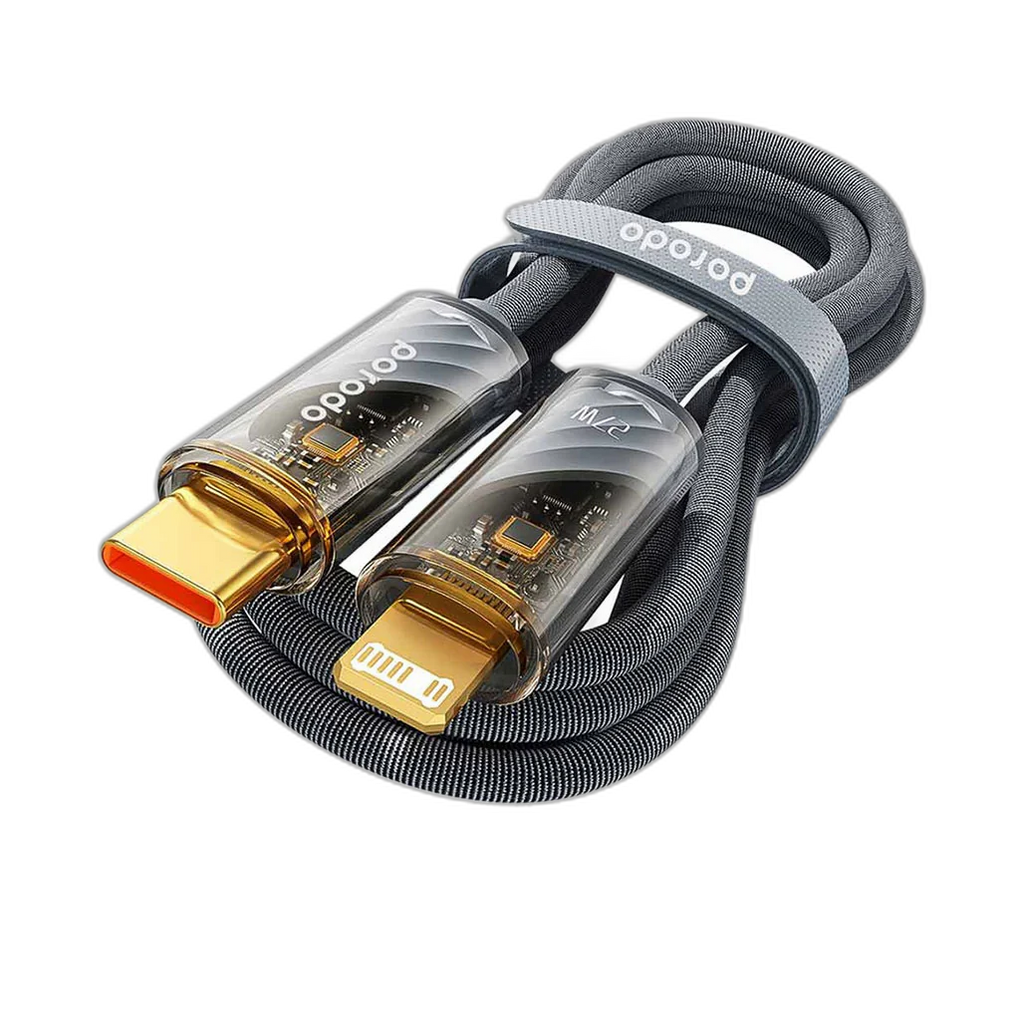 Porodo Braided 27W PD - Type-C to Lightning Cable - 1m