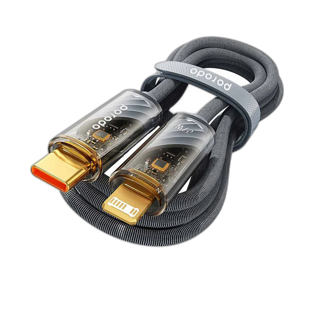 Porodo Braided 27W PD - Type-C to Lightning Cable - 1m
