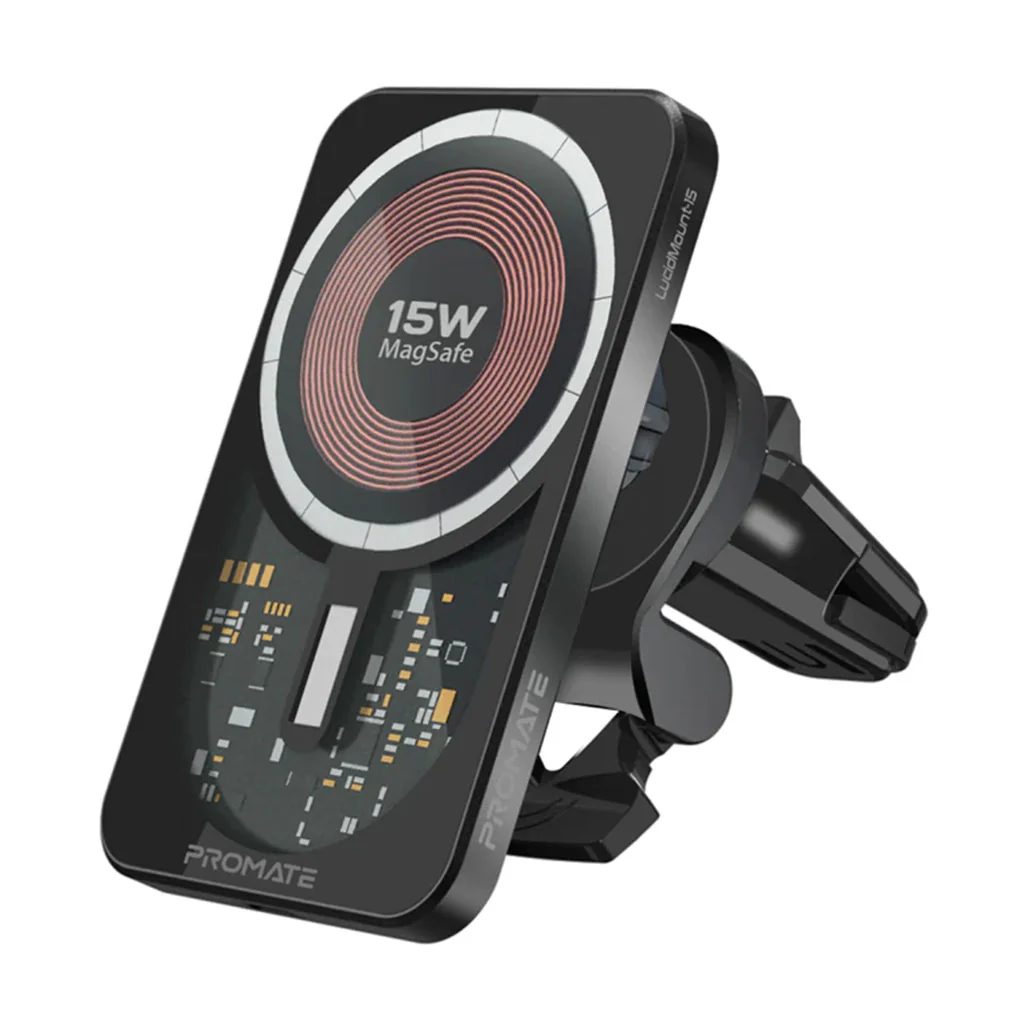 LucidMount-15, 15W MagSafe Transparent Car Wireless Charger
