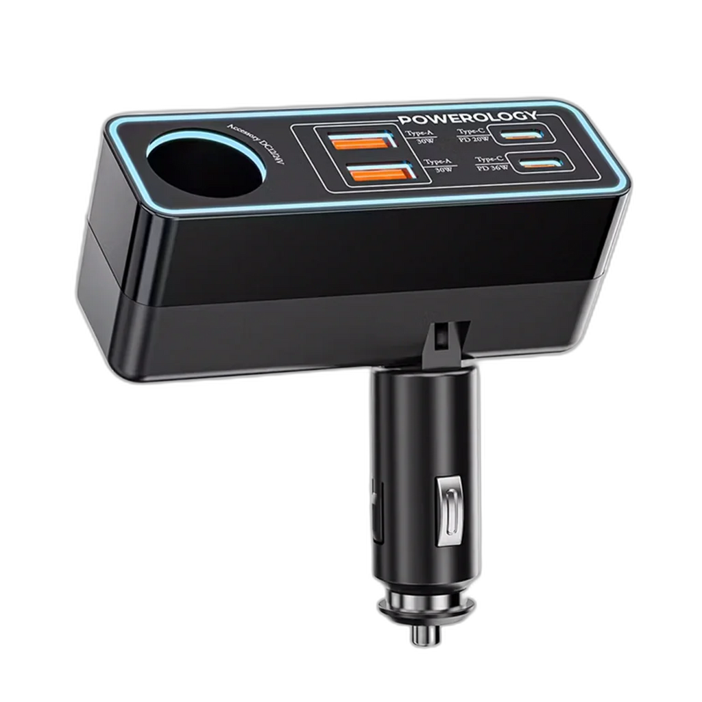 Powerology Brio 125W Multi-Port Car Charger