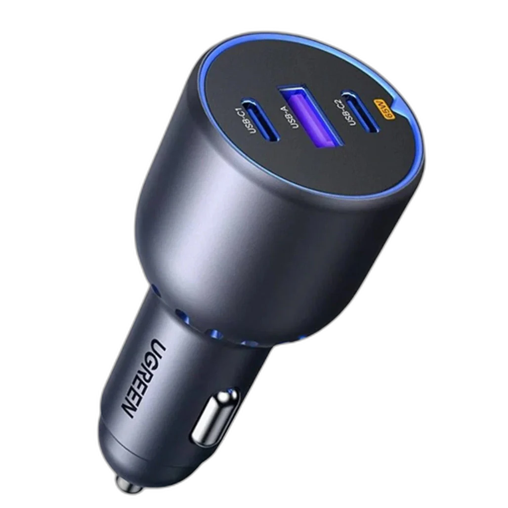 Ugreen 75W Dual Type-C 1x USB Ports Metal Car Charger - 35024