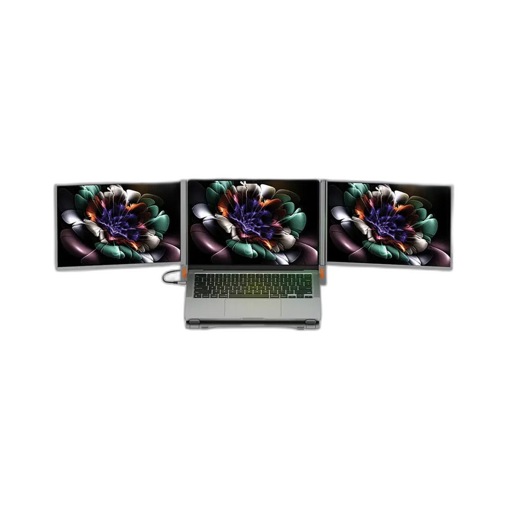 Powerology Portable Dual Screen Monitor - Gray