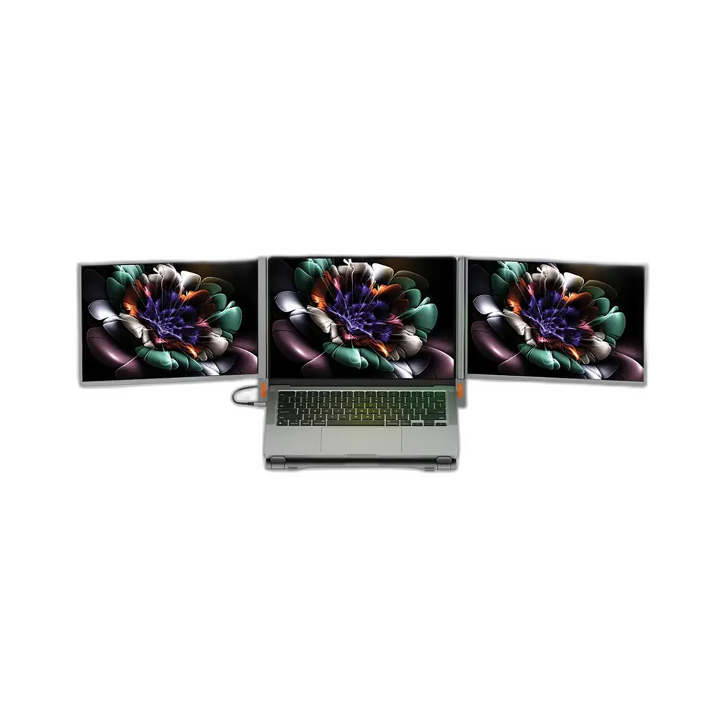Powerology Portable Dual Screen Monitor - Gray