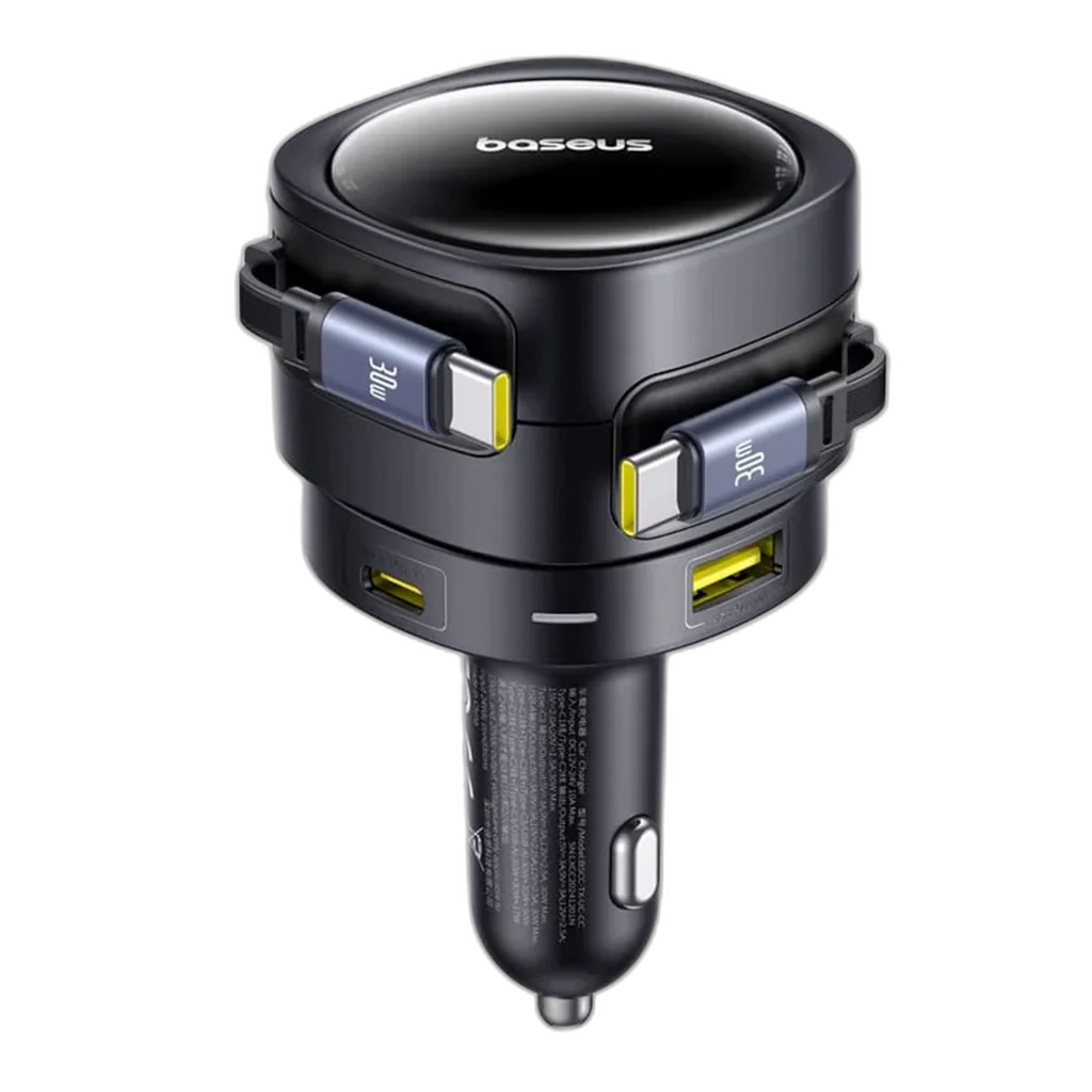 Baseus Enjoyment Max 90W Car Charger – USB-C Cables
