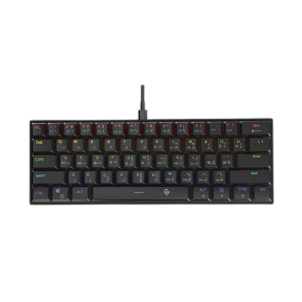 Porodo Low-Profile Mechanical TKL Keyboard Rainbow