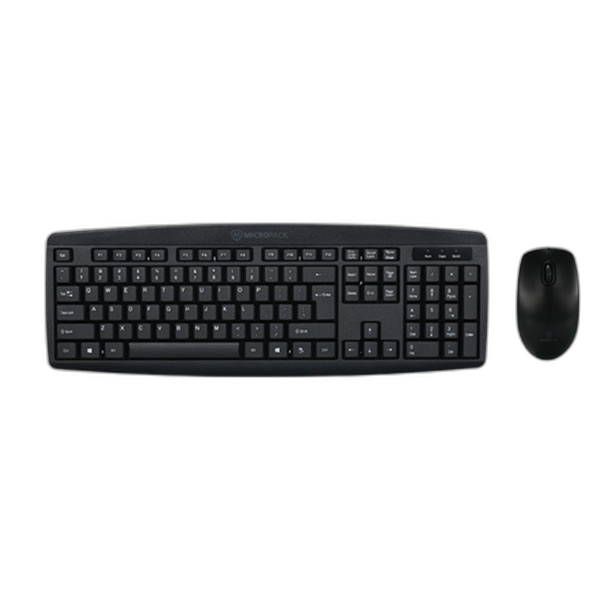 Micropack Classic Wireless Combo Keyboard & Mouse, Black | KM-203W