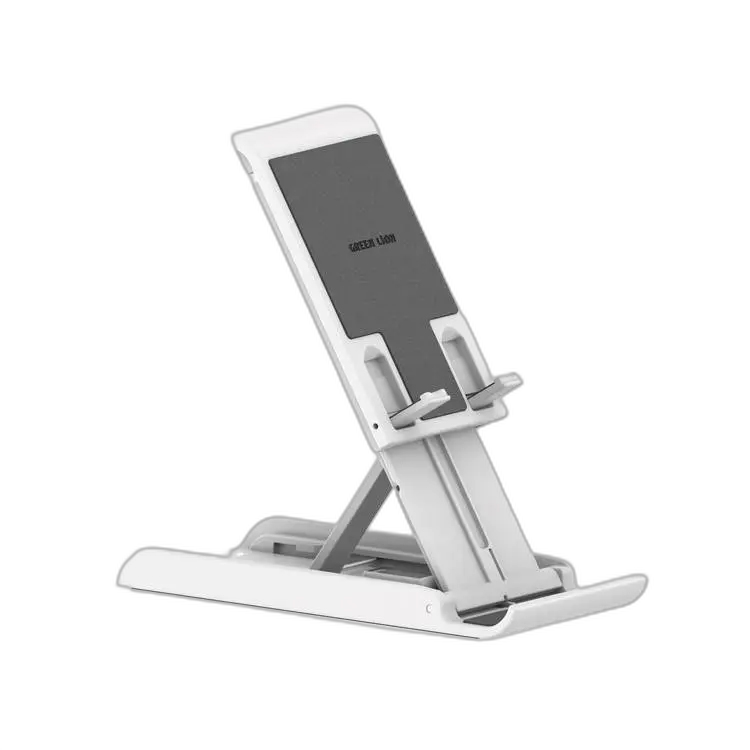 Green Lion Adjustable Desktop Holder - White