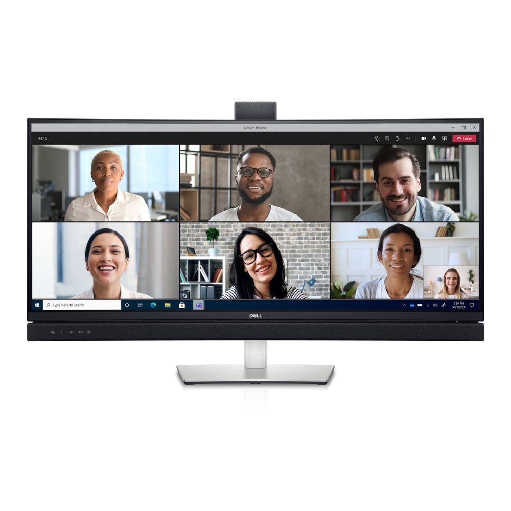 Dell C3422WE Curved Monitor 34", Video conferencing, Integrated IR Camera, 4K Curved, 1 Display Port, 1 HDMI, 3 USB, 1 USB-C