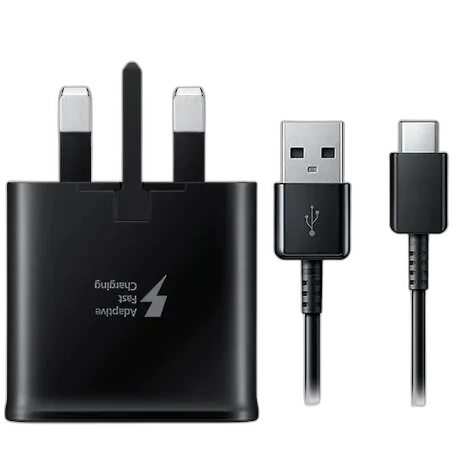 Samsung 15W Super Fast Charging USB Plug and USB-C Cable-Black