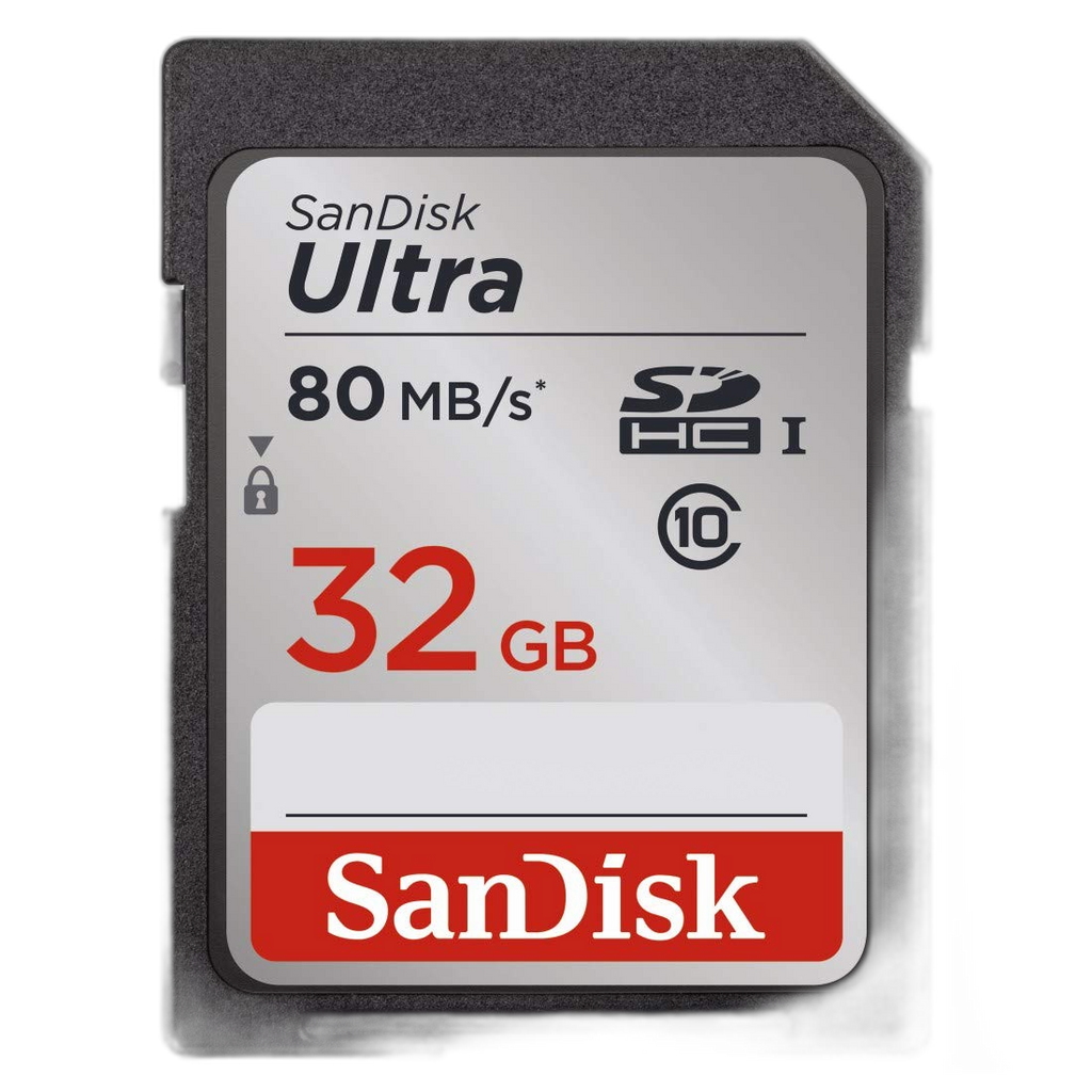 SanDisk Ultra 32GB Class 10 SDHC UHS-I Memory Card up to 80MB/s