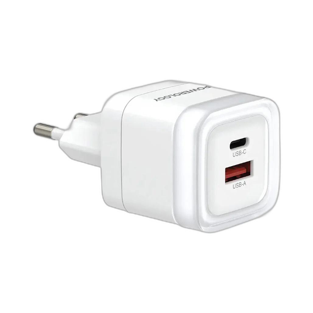 Powerology Dual-Port Fast Charging Adapter