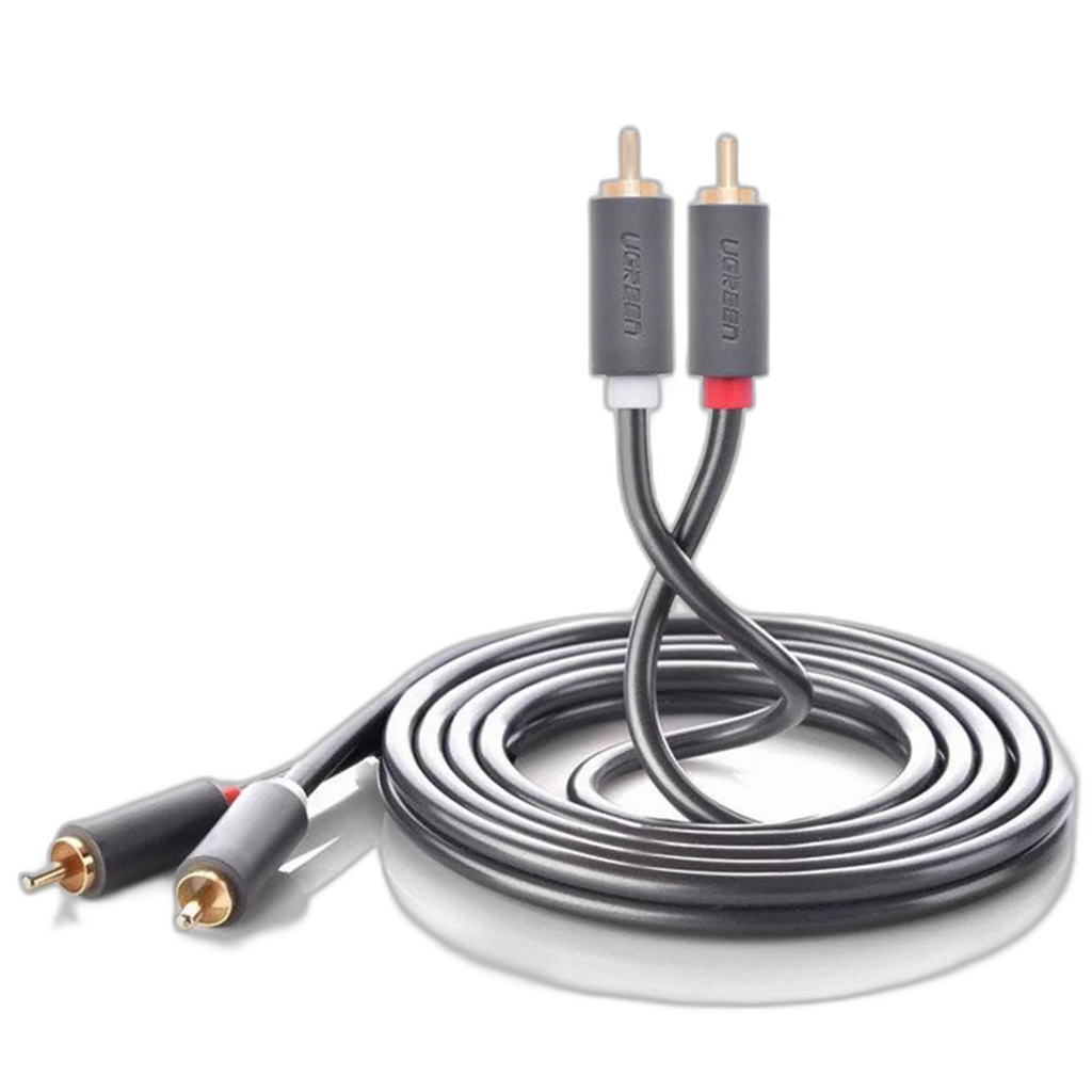 UGREEN 2RCA Stereo Audio Cable 2m Gray