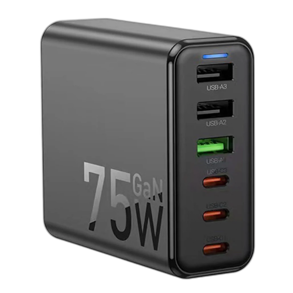 Hoco C133A High Power 75W Six-Port Charger with Cable
