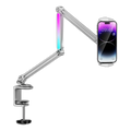 Porodo Multi-Joint Aluminum Desk Mount with RGB Light