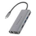 Powerology 7 in 1 USB-C Hub Ethernet & HDMI with PD 87W.