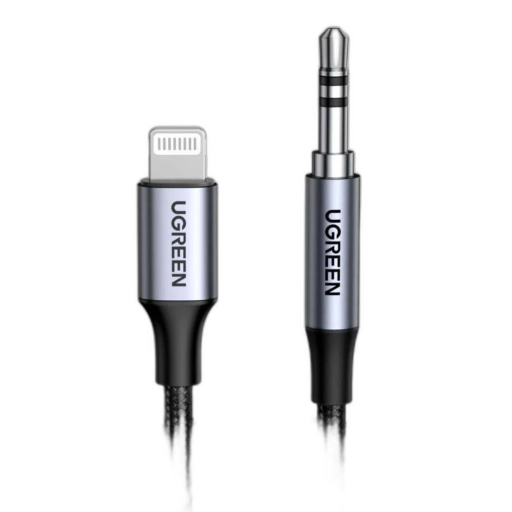 Ugreen 70509 Lightning To 3.5 Male Adaptor Cable Black 1M