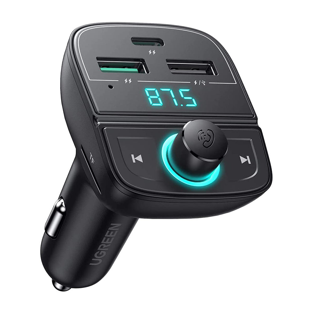 UGREEN FM and Bluetooth Transmitter and Car Charger 24W + TF Slot