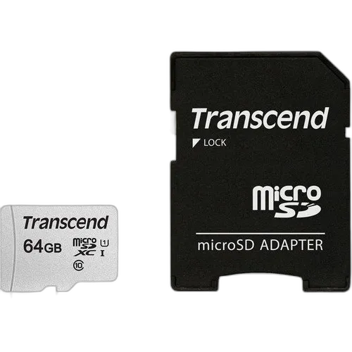 Transcend 64GB 300S UHS-I microSDXC Memory Card with SD Adapter