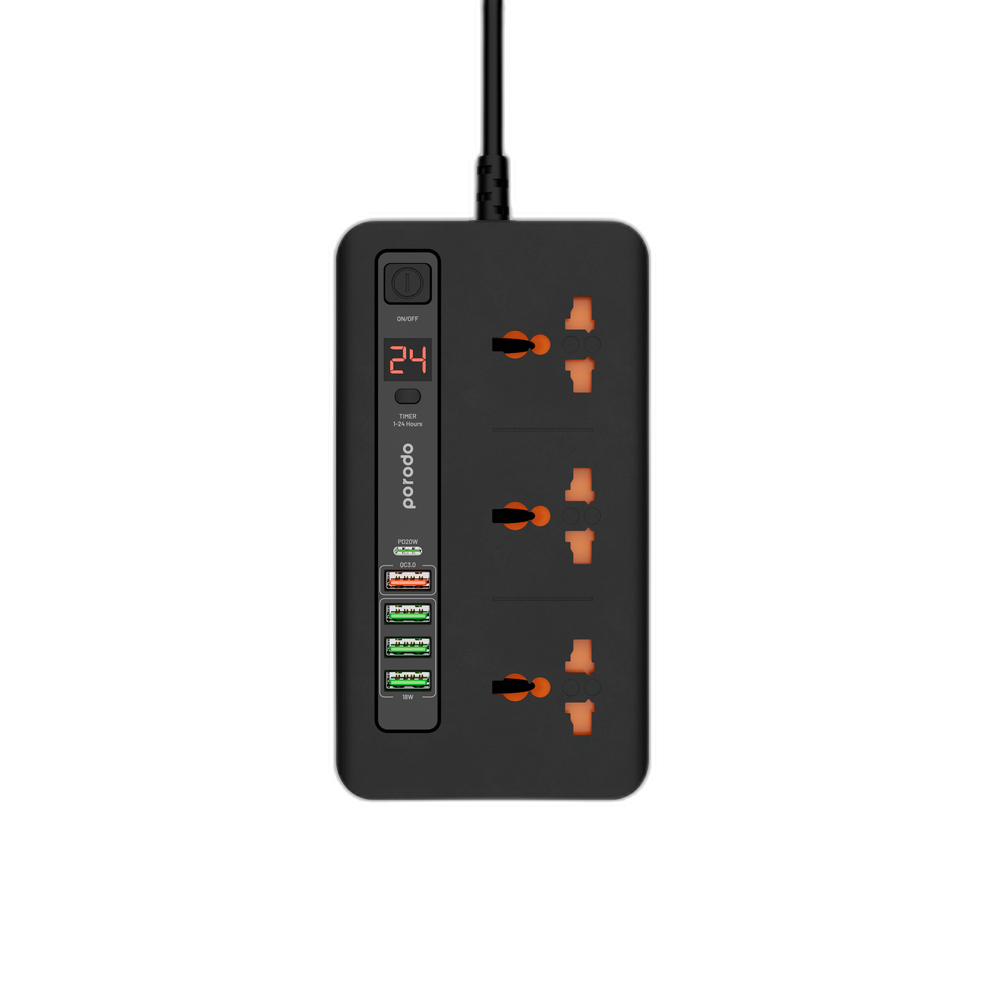 Porodo Multi-Port Power HUB 4 USB-A/USB-C Ultimate Home & Office Kit 2M