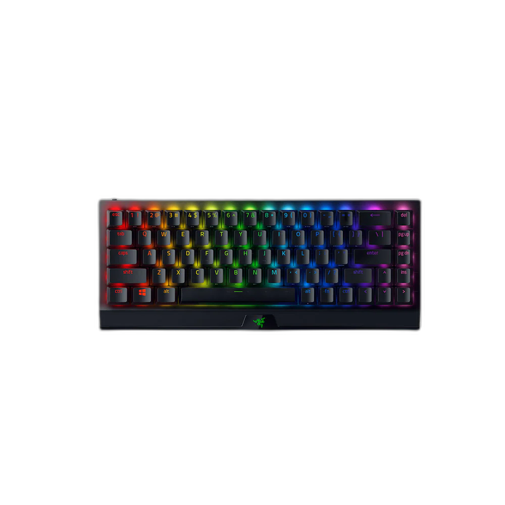 Razer-BlackWidow V3 Mini Hyperspeed Phantom Edition 65% Wireless Mechanical Yellow Linear Switch Gaming Keyboard - Black