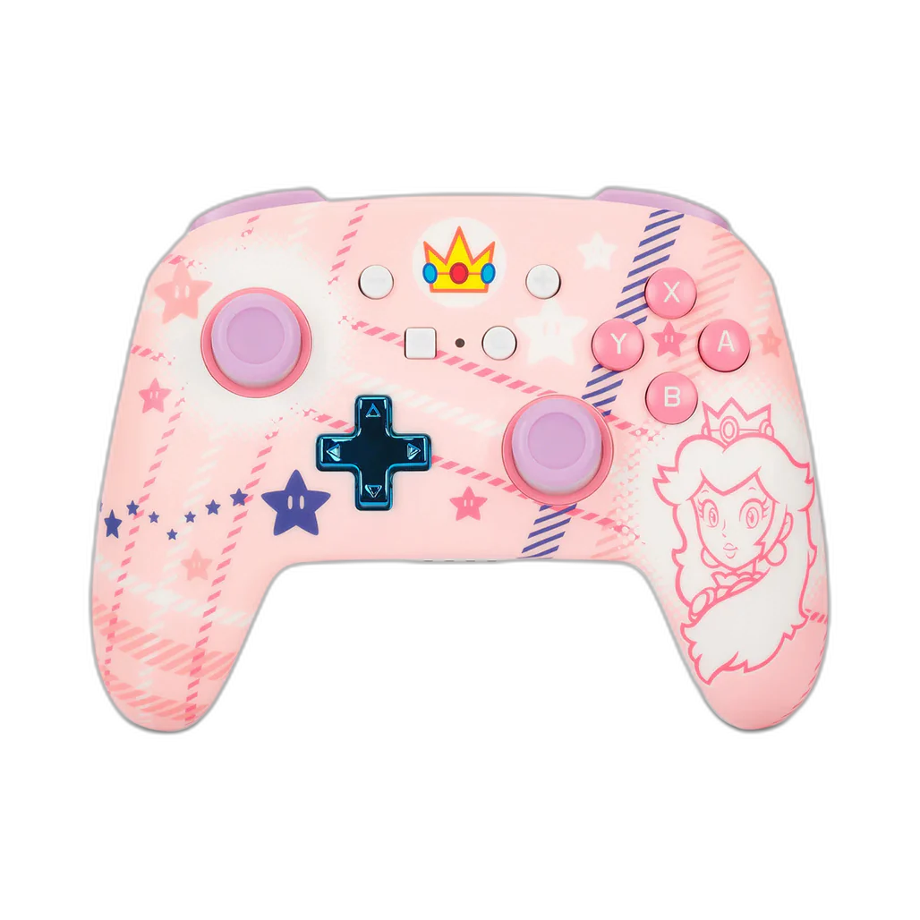 PowerA Princess Peach Plaid - Nintendo Wireless Controller