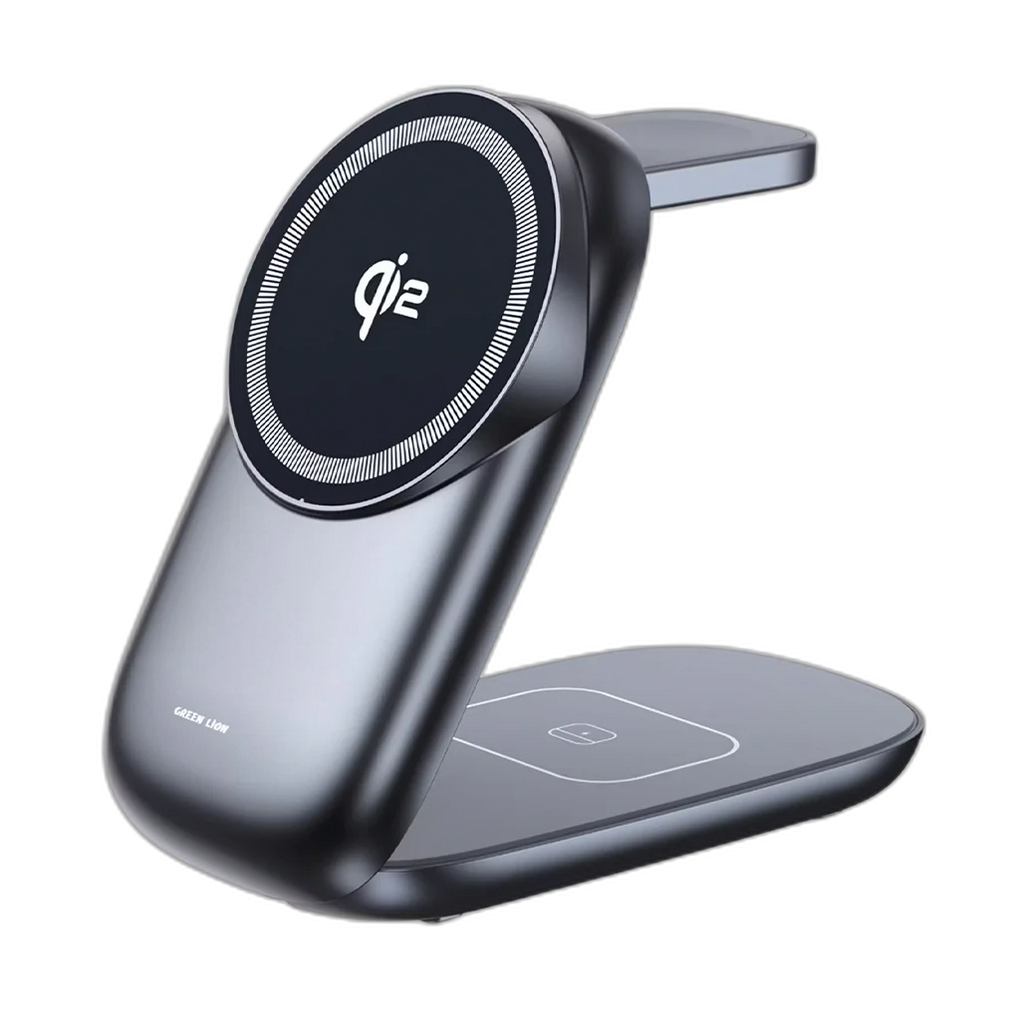 Green Lion 3-in-1 Magfold Wireless Charger - GNQI23N1MGGY