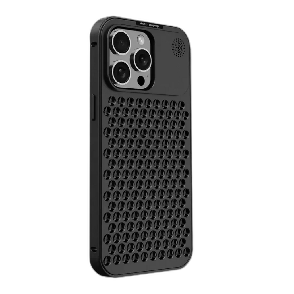 Metallic Alloy Shockproof Cooling Hybrid Case for iPhone 15 Pro Max