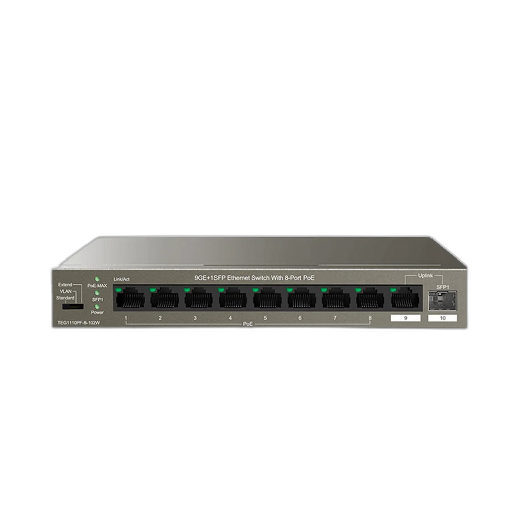 Tenda TEG1110PF-8-120W 10-Port Gigabit Smart PoE Switch