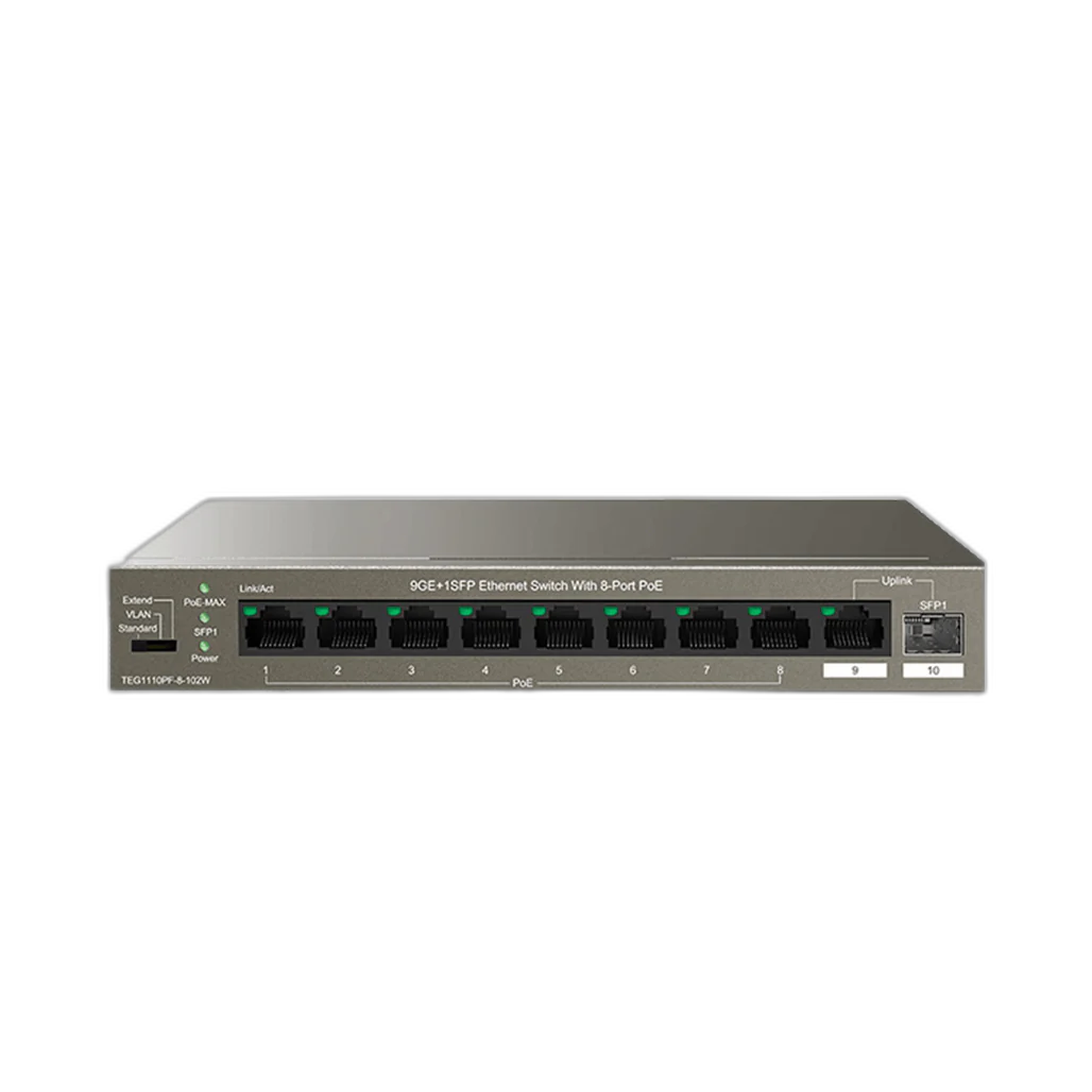 Tenda TEG1110PF-8-120W 10-Port Gigabit Smart PoE Switch