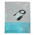 Porodo Blue PB-HDC2M-BK Type-C to HDMI Ultra HD 4K 2m