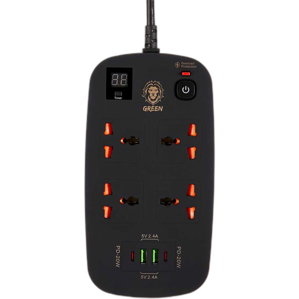 Green Lion 4 AC 2 USB & 2 USB-C PD 40W