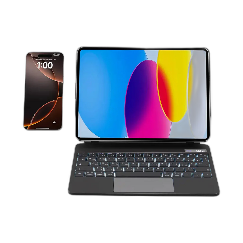 Powerology DynaBoard Wireless Keyboard Case With MagSafe Phone Holder
