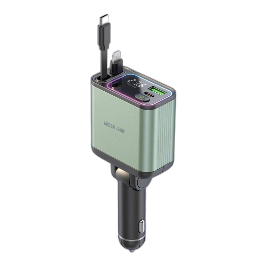 Green Lion Retractable 90W Car Charger