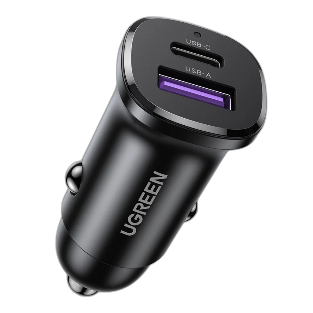Ugreen 25845 Car Charger USB-C USB-A 30W