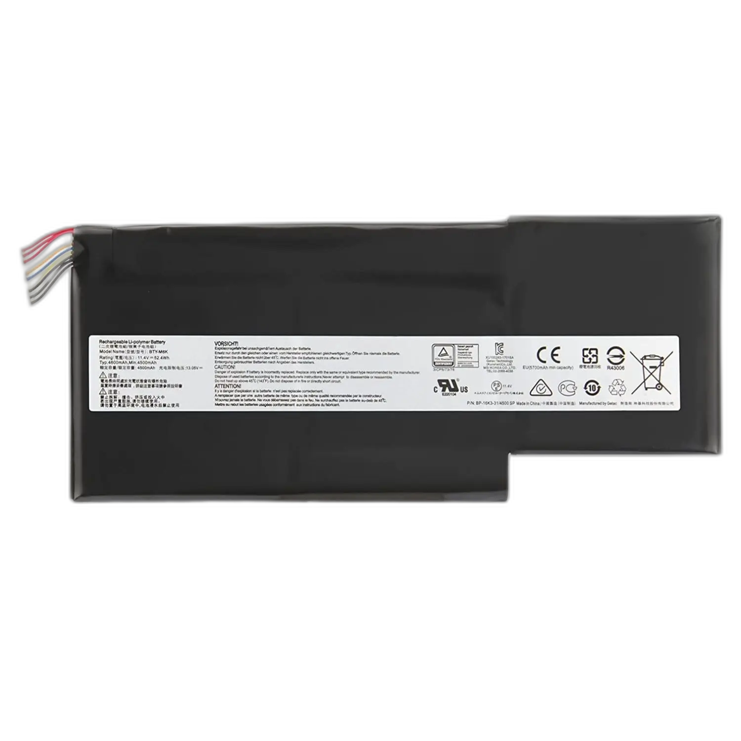 Original Cell Battery BTYM6K for MSI Stealth Pro Series