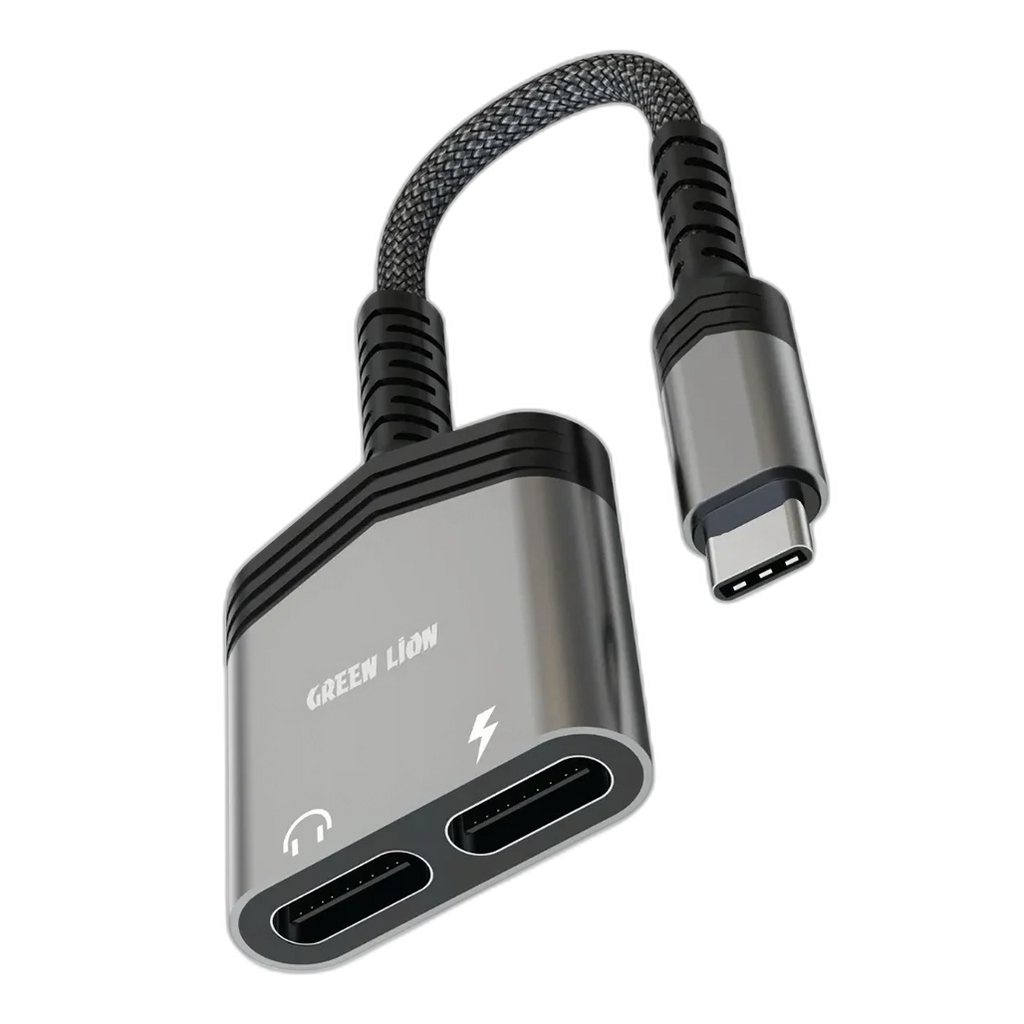 Green Lion 2 in 1 Type-C Splitter Adapter
