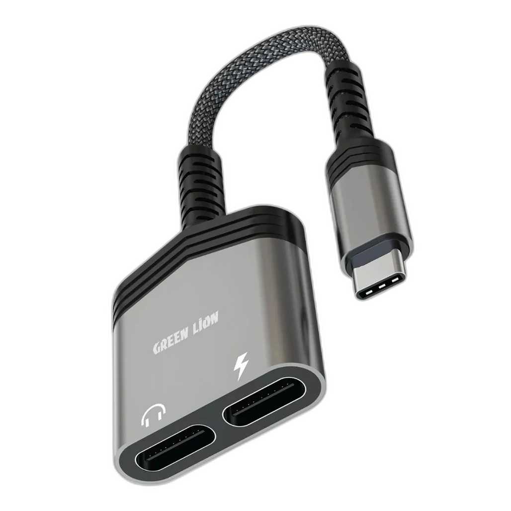Green Lion 2 in 1 Type-C Splitter Adapter