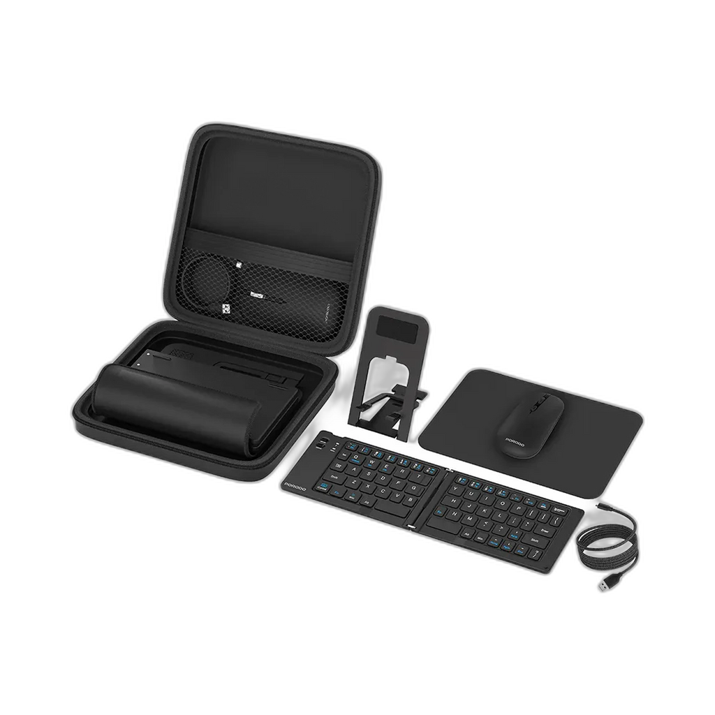 Porodo 6-In-1 Keyboard & Mouse Set - Black