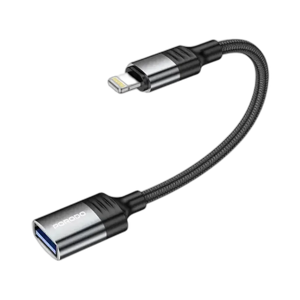 Porodo Lightning OTG Wire - Black