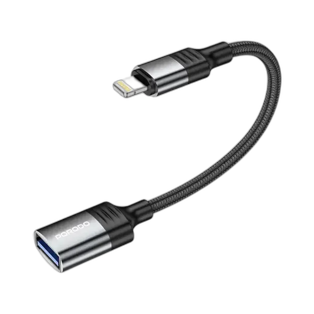 Porodo Lightning OTG Wire - Black