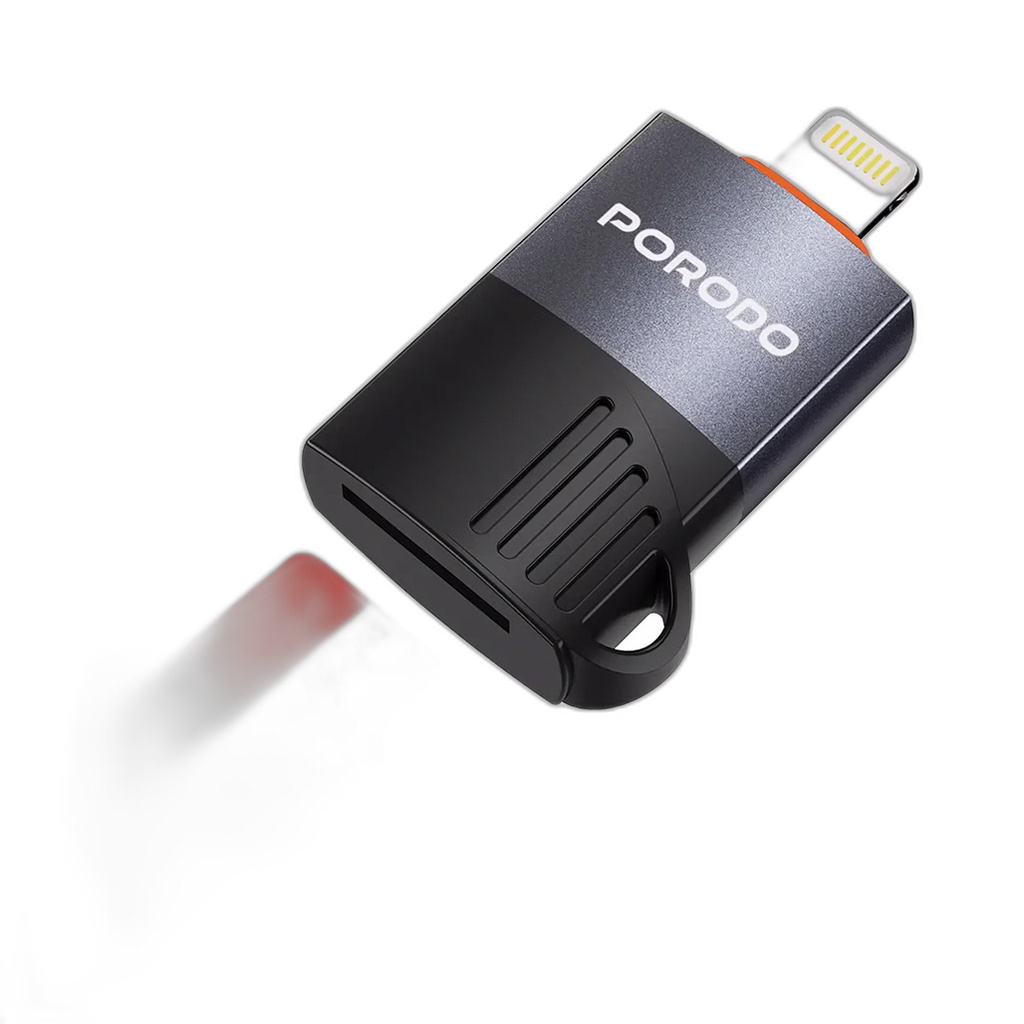 Porodo OTG Lightning Adapter with TF Card Reader